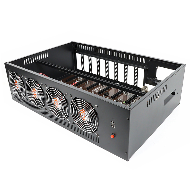 2023 Popular Case 4U 8GPU Frame Case for 8 A M D Graphics Card Gpu case Rig for Server 8pcs GPU and 6GPU