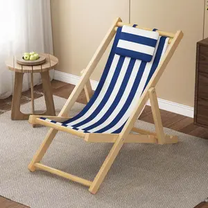 사용자 정의 조정 가능한 높이 야외 접이식 캠핑 의자 나무 해변 의자