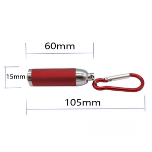 Lampe torche <span class=keywords><strong>LED</strong></span> à 2 modes avec mise au point télescopique, lampe porte-clés en aluminium, <span class=keywords><strong>mini</strong></span> torche portable zoomable pour kits de survie d'urgence - Product Image 2
