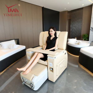 Modern stil ahşap taban ayak banyo sandalyeleri drenaj pompası Spa pedikür koltuğu tırnak tahtası ve ayaklık ile - Product Image 1