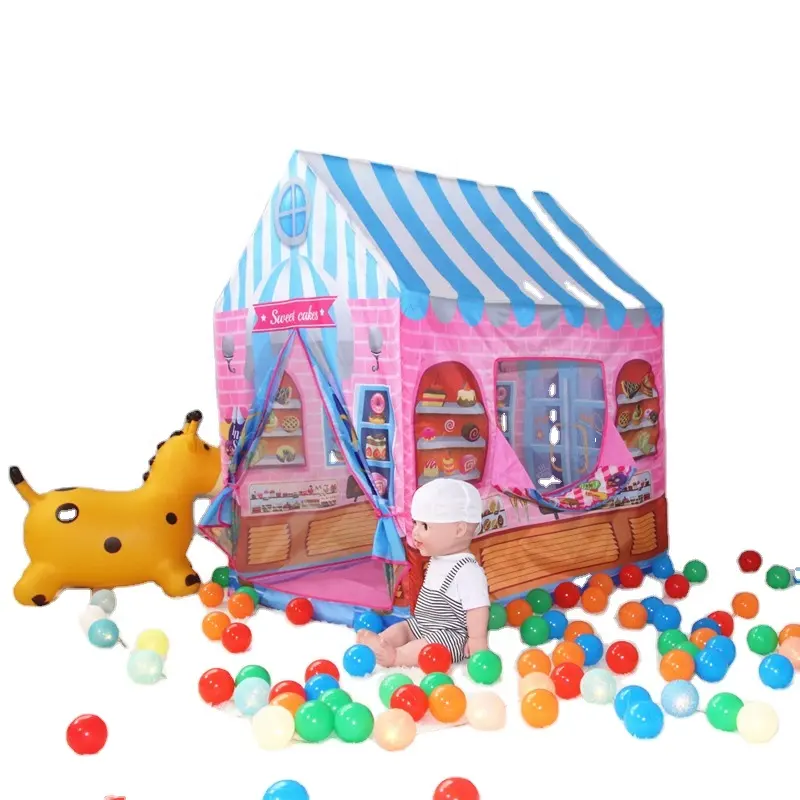 Maison de jeux intérieure, ensemble facile à monter soi-même, maison de gâteaux douce, tente de jouets, tentes pour enfants, de haute qualité