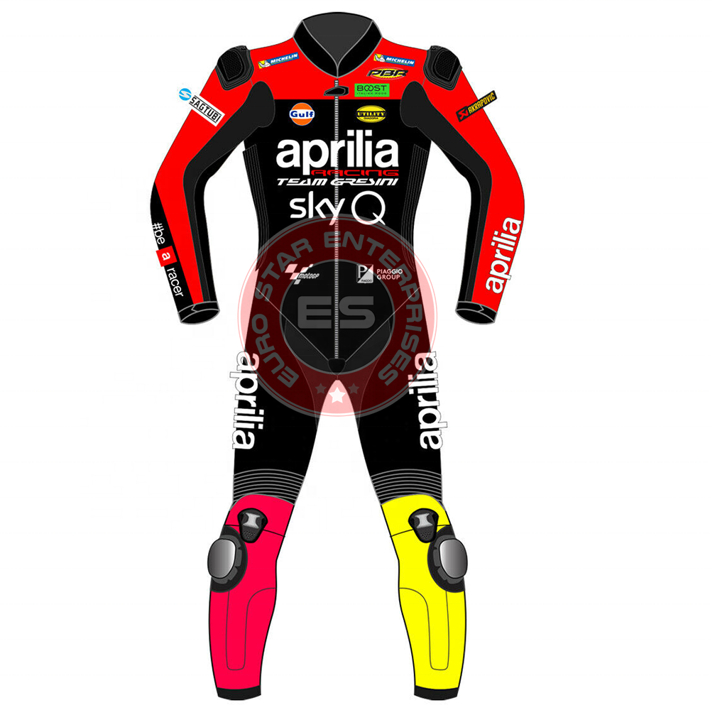 Выполненный на заказ Aleix espargaro Motogp Aprilia мотоциклетная кожаная гоночный костюм MotoGP 2019 Одобрено CE один | Из двух частей мотоцикл костюм