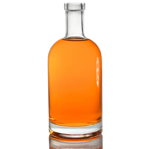 Botellas de vidrio de licor elegantes con logotipo personalizado de alta calidad 50ml 100mL 200ml 500ml 750ml para whisky <span class=keywords><strong>Bourbon</strong></span> Gin-Tamaño personalizado - Product Image 6