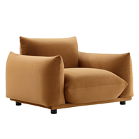 Fauteuil de salon moderne et contemporain en tissu rembourré, personnalisable, pour salon, chambre à coucher, salle à manger