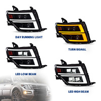 Ensemble de phares LED RGB pour Mitsubishi Pajero V97 V93 V95 2006-2021, projecteur Bi-LED avec feux de jour Angel Eye et clignotants séquentiels