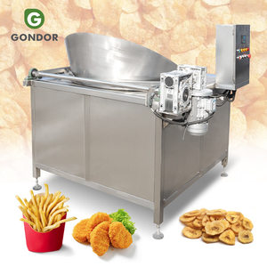 Fully Automatic Industry Batch Coal Deep <b>Fryer</b> Freidora Pellet Banana Onion Fry <b>Machine</b> for Peanuts - Product Image 1
