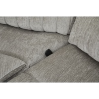 Canapé d'angle électrique HOMERS en bois massif avec fonction massage, console inclinable intelligente et porte-gobelets intégré pour salon