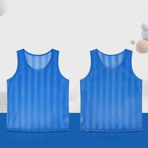 Wholesale Casual Pinstripe Ventmesh Quick Dry Breathable Air Circulating Marathon <b>Bib</b>-Ready Team <b>Training</b> Vest Athletic Singlet - Product Image 2