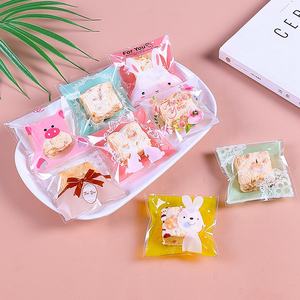 100 Zählt Smiley Gesicht Kekse Plastiktüten Süßigkeiten selbst klebende Taschen Snacks Backen Verpackung Dekoration Kinder 7x7 3cm - Product Image 5