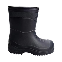YL-25189 Grosir Sepatu Bot Hujan Anak Warna Hitam Setengah Betis, Tahan Air, Bahan EVA untuk Anak-Anak