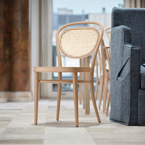 Sillas de comedor de ratán negro de Fabricante Mayorista moderno Silla de café de madera natural para sillón de exterior de restaurante de hotel - Product Image 2