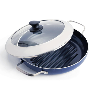 Sartén moderna antiadherente con revestimiento cerámico, mango de acero inoxidable, utensilio de cocina de aluminio, sartén para bistec, sartén para freír, sartén para asar - Product Image 1