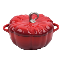 Marmite à soupe en fonte de luxe en forme de citrouille avec couvercle, ensemble de casseroles et de marmites chaudes pour la cuisine - Vente en gros du fabricant