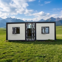 Maison conteneur préfabriquée complète de 40 pieds sur 20 pieds, mobile et extensible, type « Granny Flat », avec 2, 3, 4 ou 5 chambres, transportable