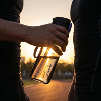 Bouteille d'eau de sport grande capacité 650ml/800ml en gros, avec logo personnalisé, anti-fuite, sans BPA