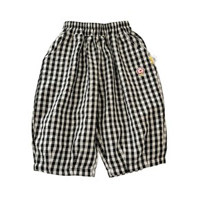 TongXingYuan Girls Plaid <b>Balloon</b> Pants Cotton Elastic Waist Casual Lantern Pants For Kids - Product Image 5