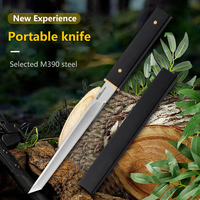 Mini couteau à fruits M390 avec manche en ébène couteau de cuisine de chasse et de camping en plein air tranchant pour manger de la viande