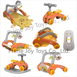 Carrello 7-in-1 in Plastica per Neonati con Culla Moses, Tappeto Gioco, Cavallo a Dondolo e Pianoforte a Pedali per Bambini 0-6 Mesi - Product Image 5