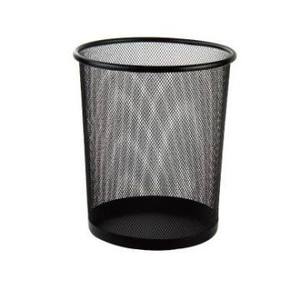 Cesto de basura cilíndrico de malla metálica Deli 9188, negro, de acero inoxidable, para almacenamiento en la sala de estar - Product Image 1