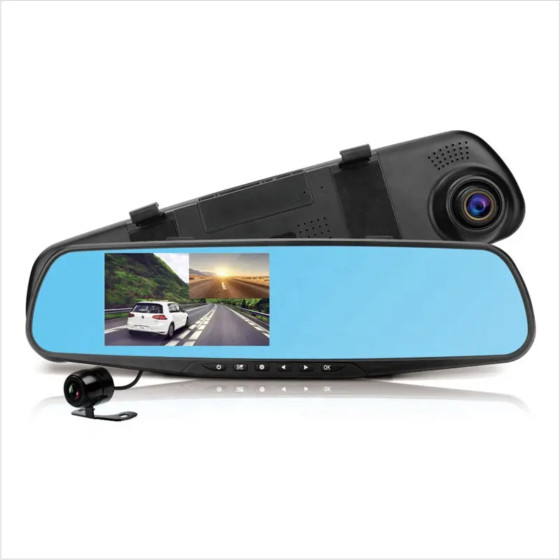 High Quality 1080P dual Record Car Mirror Camera Dash Cam front and rear