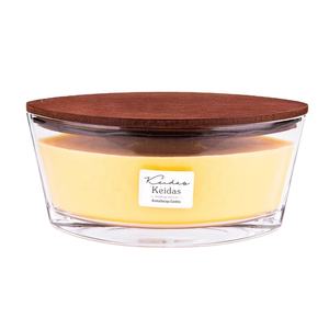 Velas de mecha de madera grandes de 16 oz, Color amarillo, Cupcake de panadería en tarro de vidrio - Product Image 1