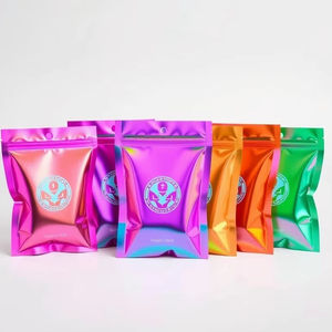 Sacchetti di Mylar personalizzati certificati FDA a prova di odore sacchetto di tabacco 3.5 7g 14g chiusura lampo in plastica a base di fiori di Mylar a prova di bambino - Product Image 2