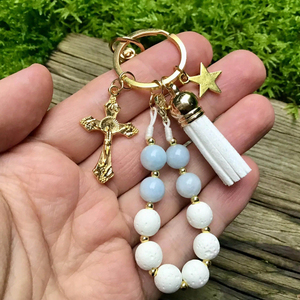 Joyería Católica, Medalla Milagrosa, Rosario de Una Década, Llavero, Colgante para Bolsa, Amuleto para Regalo de Bautizo - Product Image 1