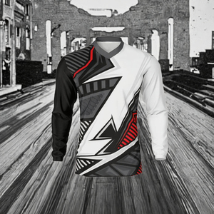 Maillots de motocross à manches longues personnalisés pour l'équipe de descente, été, anti-UV, % polyester, unisexe - Product Image 3