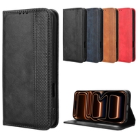 Étui de téléphone portable en cuir PU texturé rétro pour iPhone 18 Pro Max/18 Pro, étui portefeuille pour téléphone portable