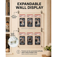 Vitrine de présentation pour cartes acryliques gradées, personnalisable, multi-emplacements, pour cartes à collectionner, pour collectionneurs de cartes sportives, maison et bureau