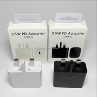 Chargeur de téléphone portable à charge rapide 25W Type C, adaptateur UE US AU UK, fonction PD 5V/2.4A 5V/2A pour Samsung S25 S24 S23 S22 A05 A15