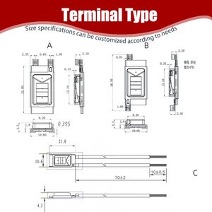 Interruptor Térmico Profesional HCET 17AM, Protector Térmico para Motor Eléctrico <span class=keywords><strong>Klixon</strong></span> <span class=keywords><strong>7AM</strong></span> para Cortacéspedes, Tipo Cerrado de Metal - Product Image 3
