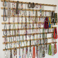Collier d'été coloré en perles de pierres précieuses faites à la main, collier de perles rondes en pierre naturelle avec fermoir marin pour porte-breloques