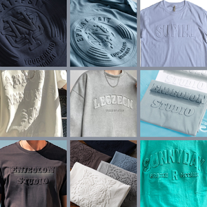 Camisetas de Hombre de Alta Calidad con Logotipo Personalizado en Relieve, Fabricación de Camisetas con Estampado 3D en Relieve, Camiseta Pesada 100% Algodón - Product Image 4