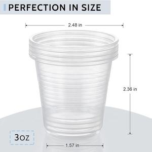 ถ้วยพลาสติก PP แบบใช้แล้วทิ้งแบบใช้แล้วทิ้งแก้วน้ำพลาสติกสำหรับปาร์ตี้ทดสอบแบบใสขนาด3ออนซ์ - Product Image 3