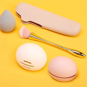 Sac de rangement pour éponge de maquillage en silicone, organisateur respirant et anti-poussière pour outils cosmétiques, 6 pièces, fabriqué à Shenzhen - Product Image 4
