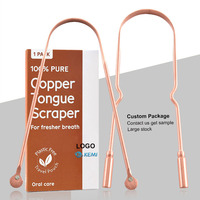 Nouveau gratte-langue en cuivre pur à 100 % de qualité supérieure, hygiénique, de qualité médicale, en forme de U, pour le nettoyage buccal et une haleine fraîche