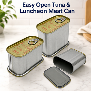 Lata Rectangular Vacía de Hojalata con Tapa de Fácil Apertura para Envasar Carne de Fieltro, Sardinas y Atún - Product Image 1