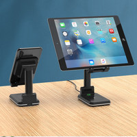 Nouveau support de téléphone portable pliable universel 2-en-1 10W chargeur sans fil USB-C