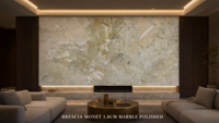 Marbre FANCY STONE BRESCIA MONET, finition polie 1,8 cm, pour comptoirs de cuisine, murs de salle de bain et projets d'aménagement intérieur
