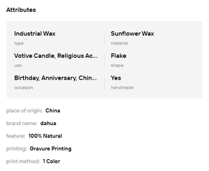 Flocons de cire blanche en vrac pour bougies parfumées DIY en forme de tournesol, bougies décoratives pour Noël et les fêtes - Product Image 6