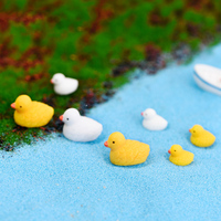 Miniatures de jardin féerique, famille de petits canards, figurines d'animaux, accessoires de paysage de Terrarium/mousse à faire soi-même, décoration de maison de poupée