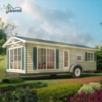 Cabane préfabriquée mobile extensible de conception moderne Quacent China, 2 chambres, prête à l'emploi, conteneur, petite maison sur roues