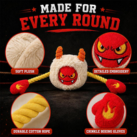 Jouets pour chiens qui couinent et qui couinent et ensemble de jeux de la corde de l'acier résistant à la traction - Jouets en peluche résistants à la mastication pour les occuper, meilleur cadeau d'anniversaire pour les animaux de compagnie