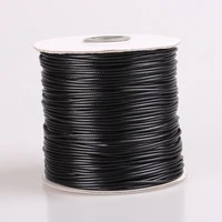 Cordon ciré rond de 2 mm et 1,5 mm en gros, cordon en cuir DIY, cordon ciré tressé à la main pour collier, ligne de cordon ciré toutes couleurs pour bracelet et collier
