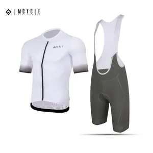 Mcycle Nouveau style Ensemble de vêtements de cyclisme Vêtements personnalisés Maillots de vélo Cuissard à bretelles respirant Ensemble de maillots courts de cyclisme