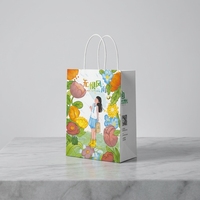 Nouveau Sac en Papier Exclusif Imperméable Recyclable Auto-adhésif avec Poignées Torsadées et Bande Adhésive, Logo Personnalisé, pour Vêtements et Chaussettes à Emporter