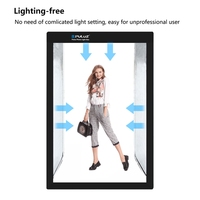 Puluz 200cm Tenda Studio Foto LED Profesional Besar, Kotak Plastik Latar Belakang Putih untuk Fotografi Potret Model Dewasa
