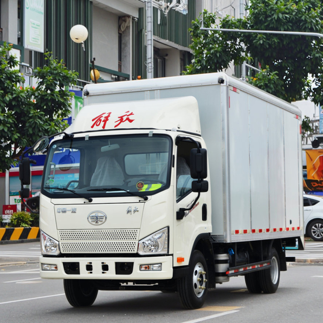 FAW Brand J6F High Quality New Condition Single Row Van FAWDE Left 4*2 Diesel Fuel Euro 5 Euro 2 Logistics Light Cargo Truck Van