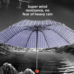 <span class=keywords><strong>Parapluie</strong></span> pliant classique à carreaux en acier pour hommes et femmes, idéal pour les vendeurs de rue, cadeau promotionnel, vente en gros - Product Image 2